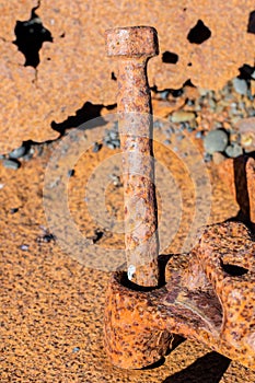 Remains of a boat wreck - Iceland - Selective focus photo