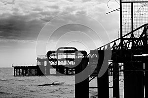 Remains of Brighton West Pier