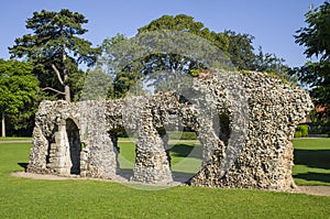 Remains of Bury St Edmunds Abbey in Suffolk