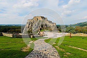Remains of the castle Devin in Bratislava city