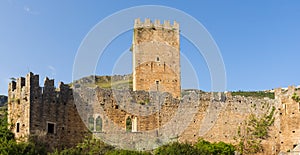 Remains of the castle in the Garden of Ninfa