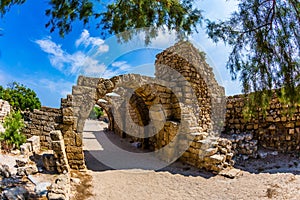 The remains of the covered arcades