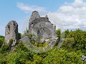 The remains of a Croatian castle