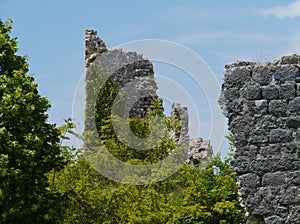 The remains of a Croatian castle