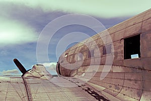 Remains of a Dakota DC3 aircraft