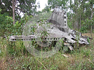 The remains of a DC3 aircraft photo