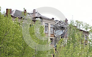 Remains and devastation of the fierce which ripped through the tower block leaving hundreds homeless