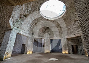 Remains of dome inside Domus Aurea in Rome photo