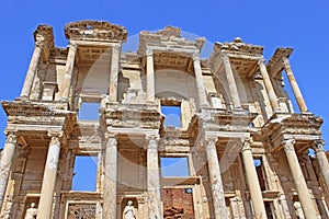 The remains of the enormous Library of Celsus