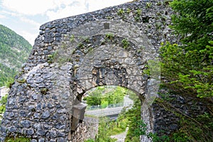 Remains of the entrance gate of Porta Claudia Scharnitz