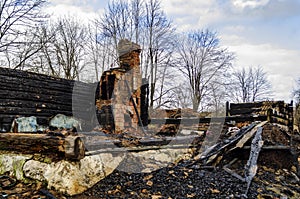 the remains of the estate after the fire photo