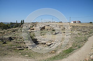 Remains of excavated walls in Nymphaion. photo