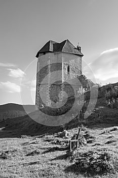 Remains of the fort Sokolac in the village of Brinje, Croatia