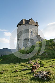 Remains of the fort Sokolac in the village of Brinje, Croatia