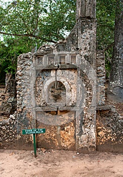 Remains of Gede, in Kenya, Africa