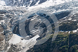 Remains of Grindelwald glacier in Switzerland photo