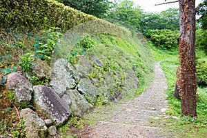 Remains of Hara castle in Shimabara, Nagasaki, Japan. It is part of the World Heritage Site -