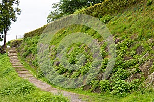 Remains of Hara castle in Shimabara, Nagasaki, Japan. It is part of the World Heritage Site -