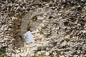 Remains of a hole blasted with a cannon photo