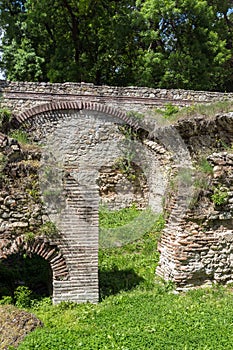 Remains of the homes in the ancient Roman city of Diokletianopolis, town of Hisarya, Bulgaria