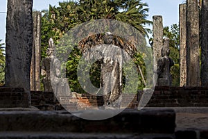 Remains of the Image House at Mudu Maha Vihara adjacent to Pottuvil beach on the east coast of Sri Lanka.