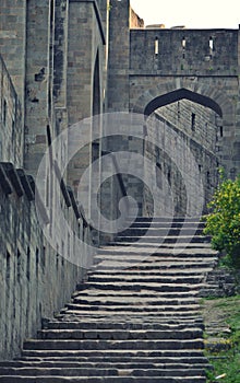 remains of kangra fort, himachal pradesh, india