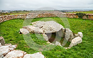 Remains of Les Monts Grantez neolitic tomb, bailiwick of Jersey photo