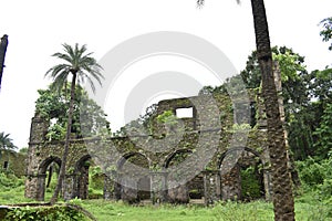 remains of medieval church at vasai, india