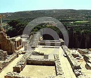 The remains of the Minoan civilization in Knossos, Crete