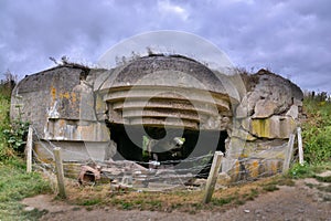 Remains of the Mulberry harbour in Normandy France, Europe