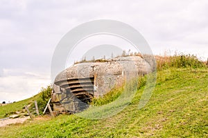 Remains of the Mulberry harbour in Normandy France, Europe