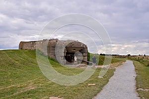 Remains of the Mulberry harbour in Normandy France, Europe