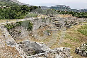 Remains of old the ancient road by ruines of Salona