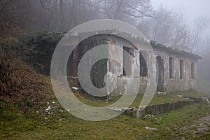 remains of an old barracks from World War 1