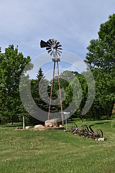 Remains of an old farm windmill