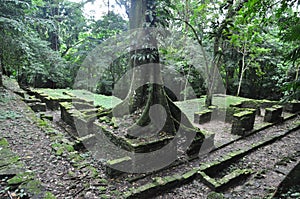 Remains of the old Maya city of Palenque, Mexico