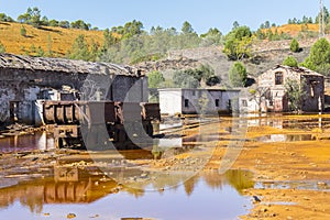 Remains of the old mines of Riotinto in Huelva Spain photo