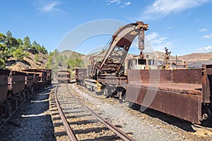 Remains of the old mines of Riotinto in Huelva Spain