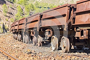 Remains of the old mines of Riotinto in Huelva Spain