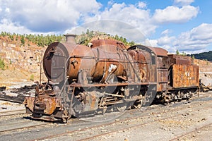 Remains of the old mines of Riotinto in Huelva Spain