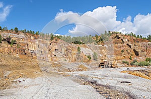 Remains of the old mines of Riotinto in Huelva Spain