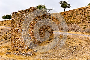 Remains of an old mining town, Minas del Horcajo, Almodovar del Campo, Ciudad Real, Spain photo
