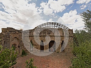 Remains of an old watermill in Guadalquivir river near Cordoba