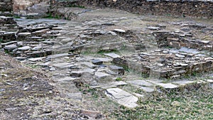 The remains of the open court and Votive Stupa Vihara of Balo kaley, Swat valley, Pakistan photo