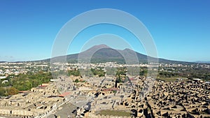 The remains of Pompeii at the foot of Vesuvius