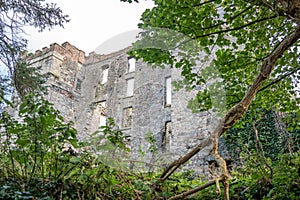 The remains of Raphoe castle in County Donegal - Ireland