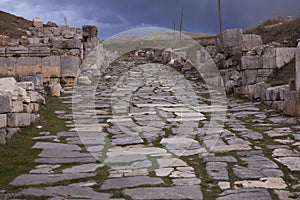 Remains of Road Through Antioch Pisidian in Turkey