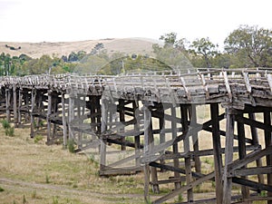 The remains of a road viaduct photo