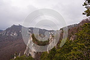 Remains of rock city in Sulov Rocks, SÃºÄ¾ov Rocks is a Slovak national nature reserve. Slovakia Sulovske Rocks