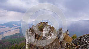 Remains of rock city in Sulov Rocks, SÃºÄ¾ov Rocks is a Slovak national nature reserve. Slovakia Sulovske Rocks High sandstone